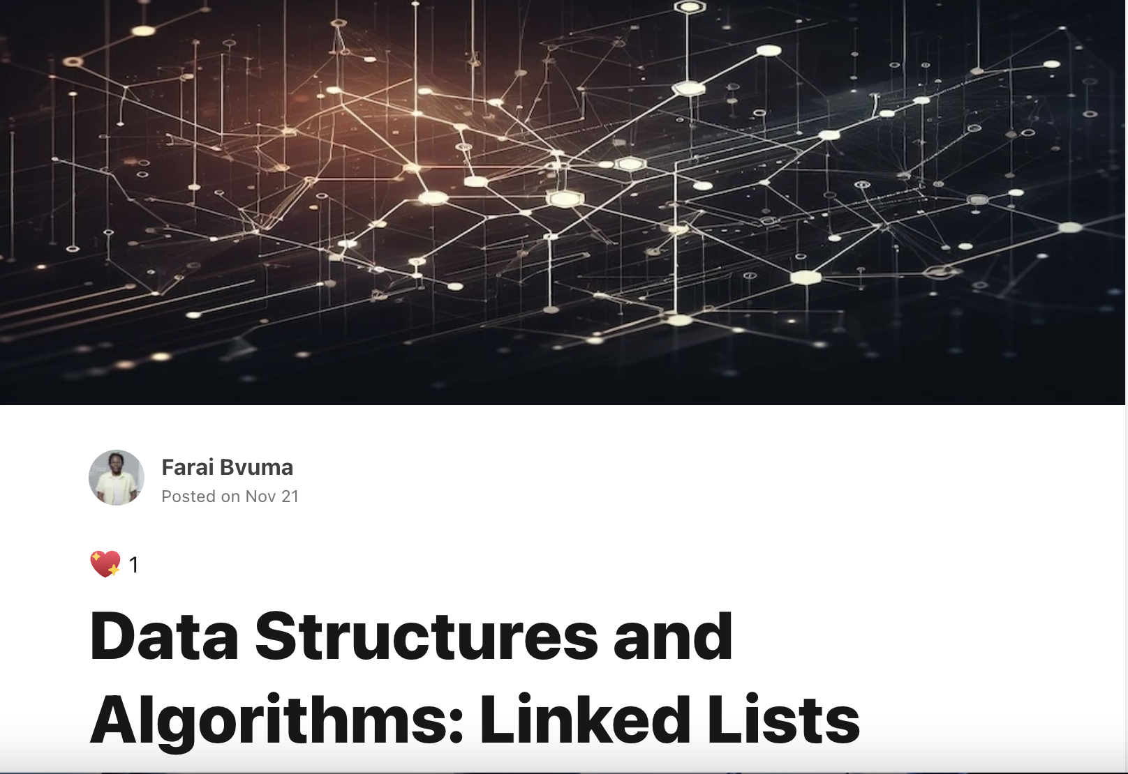 Data Structures and Algorithms: Linked Lists